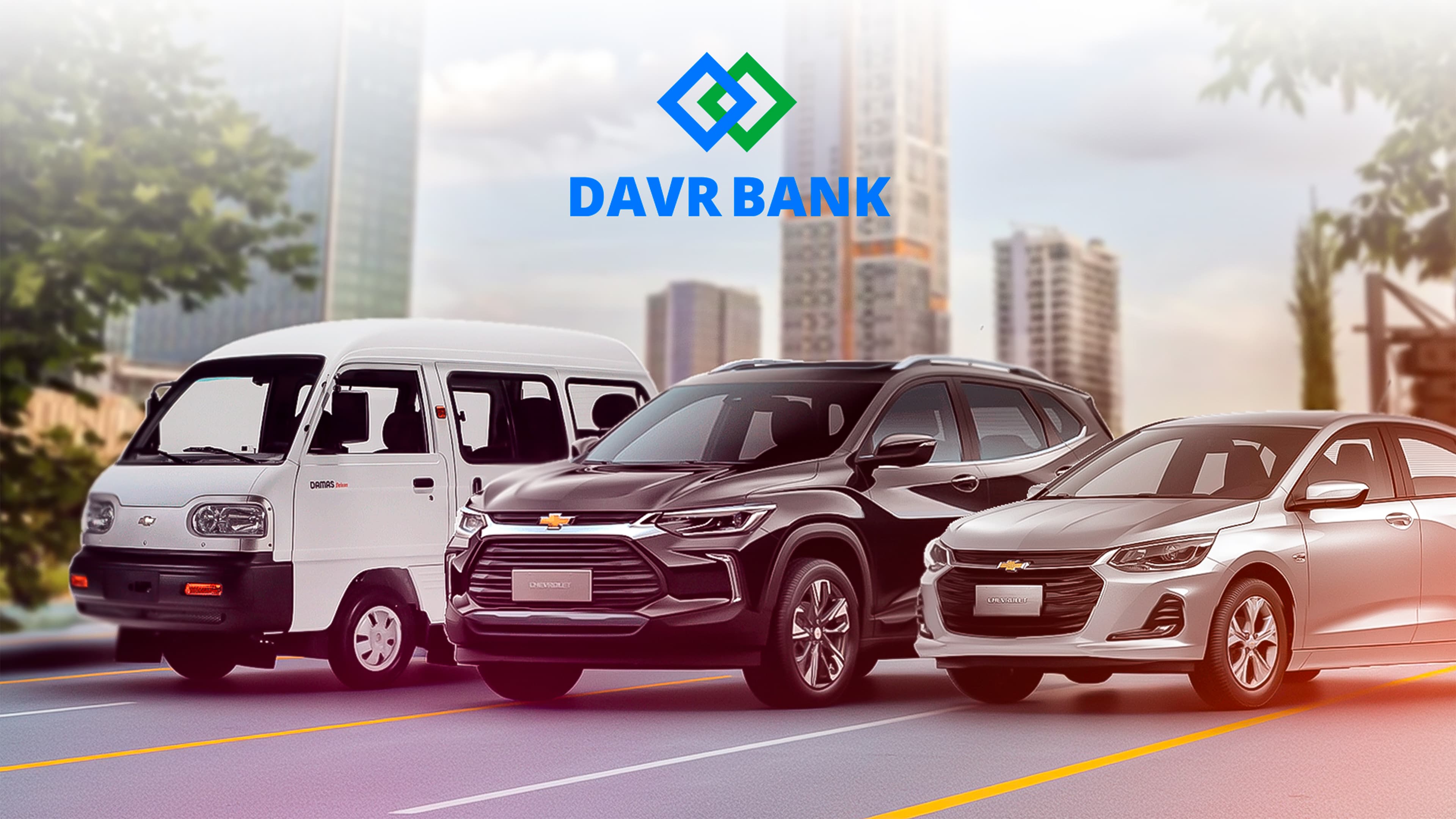 Davr Bank va UzAuto Motors: Chevrolet Damas, Onix va Tracker uchun yangi avtokreditlar