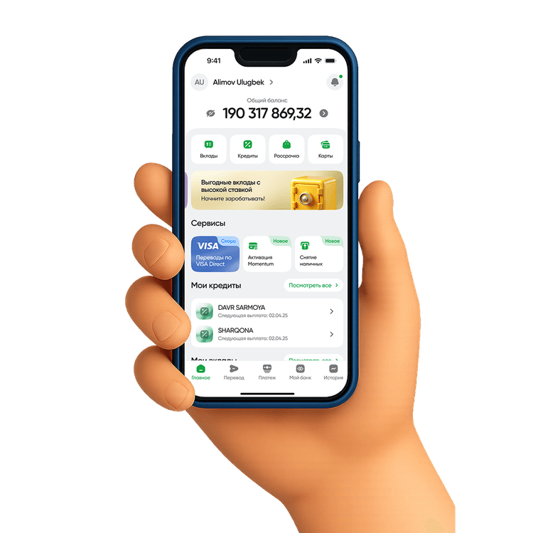 Yangilangan DavrMobile 2.0 mobil bankingi